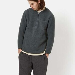 Snow Peak Gray Fleece Half-Zip Pullover